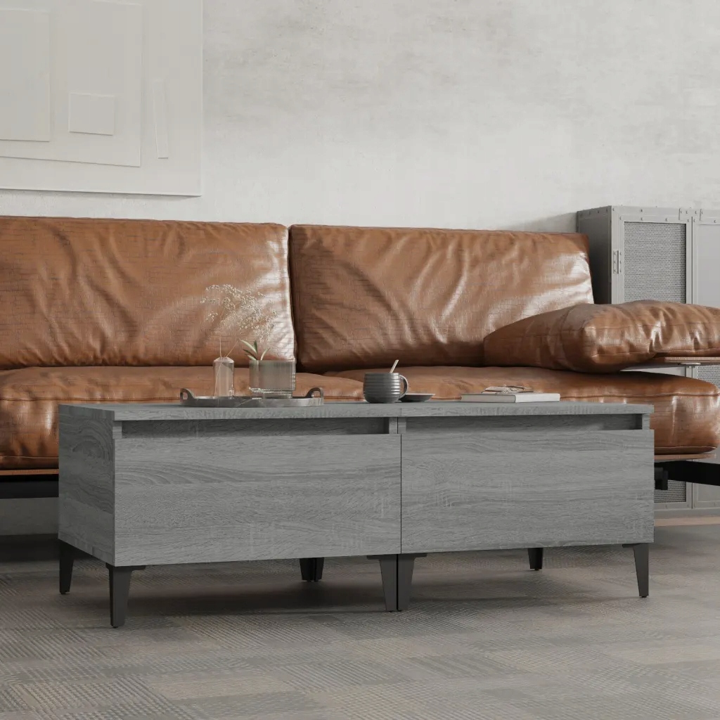 Petrashop Odkládací stolky 2 ks šedé sonoma 50x46x35 cm kompozitní dřevo Š