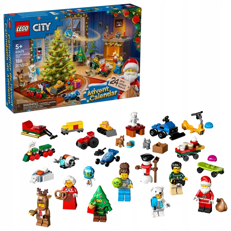 Adventní kalendář Lego City 60475 rok 2025 24, okénka, stavebnice, figurky