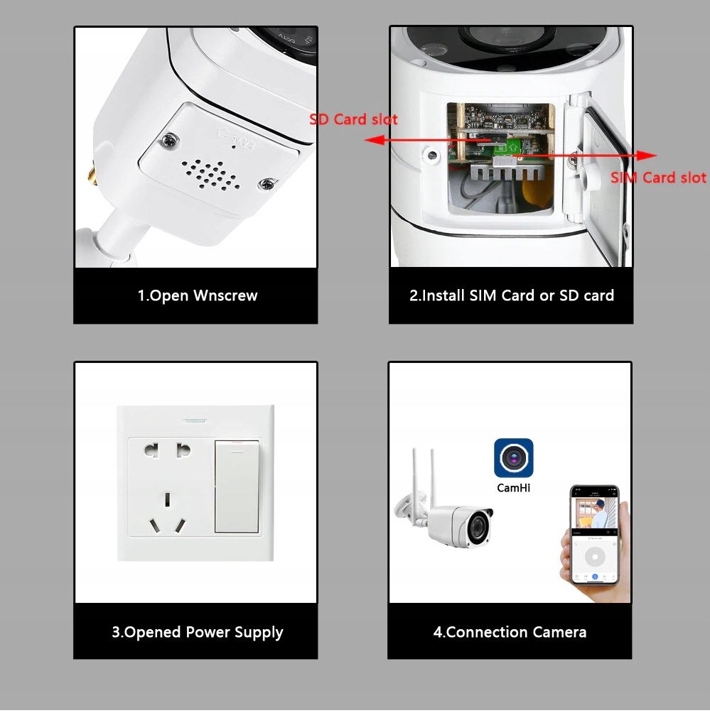 KAMERA TUBOWA LTE 4G 8MPX 4K MONITORING Rozdzielczość 8 Mpx