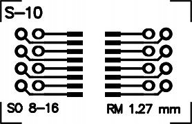Płytka S-10 Adapter SO 8-16 Raster 1,27mm Producent Inna