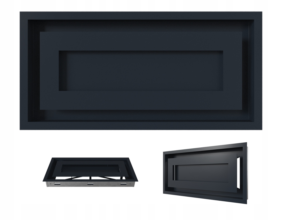 Krbová ventilačná mriežka Wind 22x45 Grafitová Moderná Maľovaná