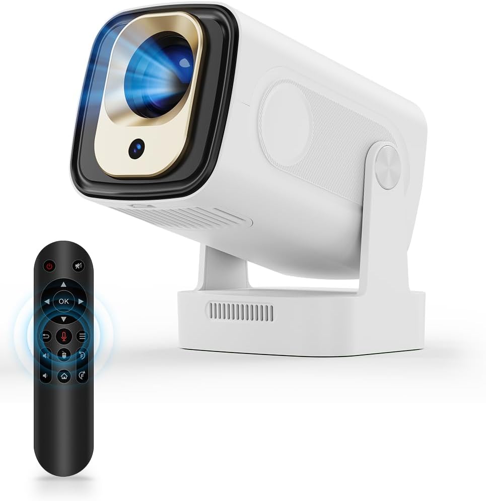 Mini projektor Full Hd 1080p, Wi-Fi 6, Bluetooth, automatické ostření, otočný o 180°