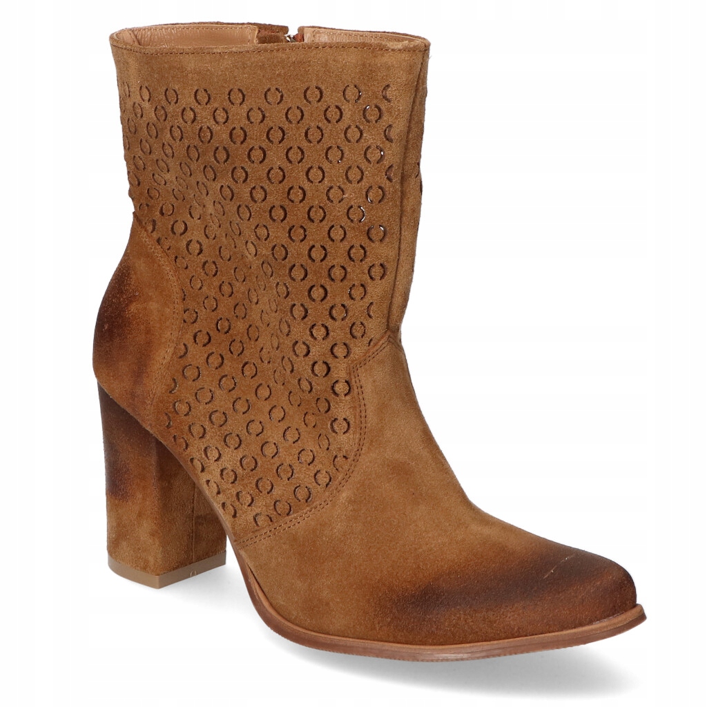 Kotníkové Boty Exquisite 1226 Koňak semiš 41