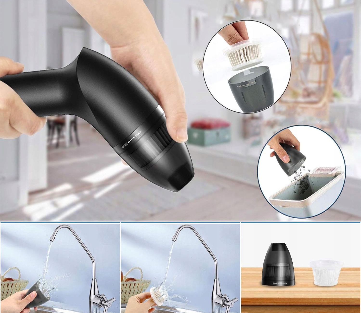 MOCNY ODKURZACZ BEZPRZEWODOWY DMUCHAWA DO KLAWIATURĄ I LAPTOPEM LED 65W USB EAN (GTIN) 0191491936852