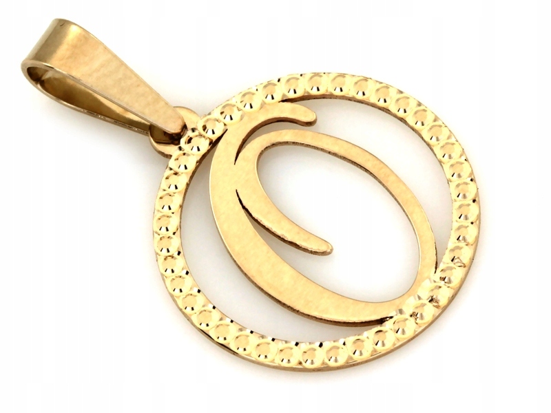 Zlatý přívěsek 585 písmeno O kulatý 0.65 g je ideální jako dárek bez kamenů