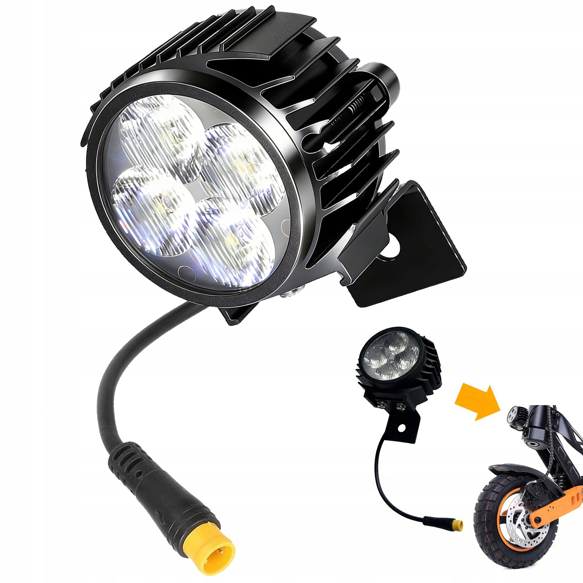 Przednia Lampa Led do Hulajnogi KuKirin G2 Pro G2 ProDB G2 Max wodoodporny