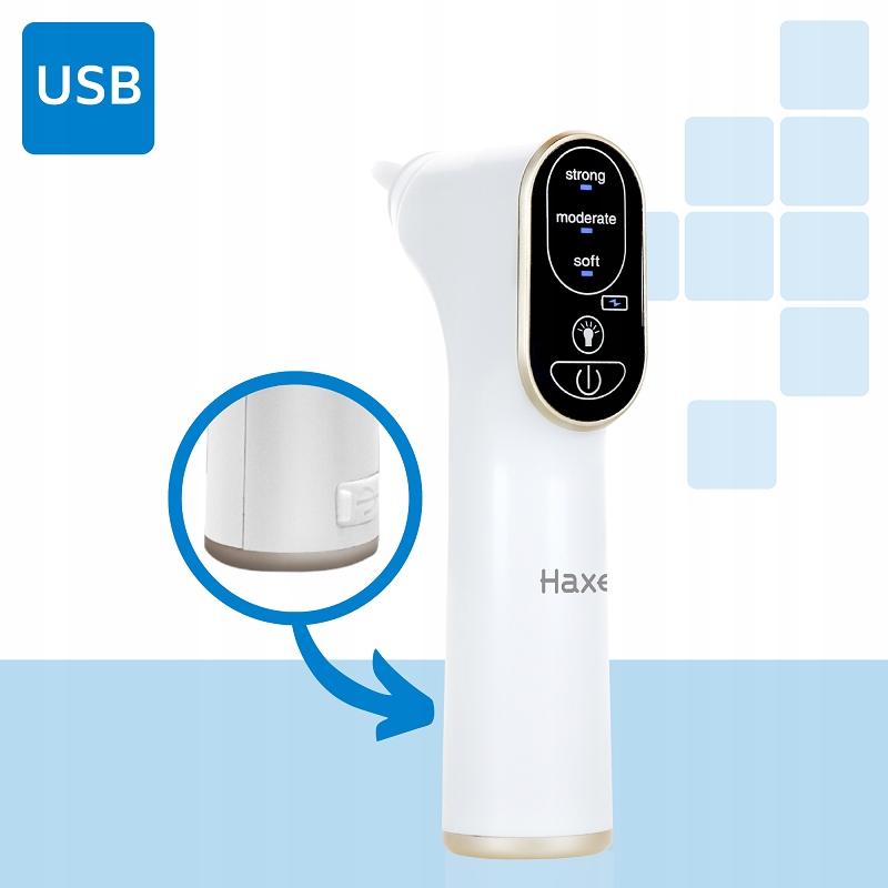 HAXE ELEKTRYCZNY ASPIRATOR DO NOSA NA KATAREK HX212 Wyrób medyczny nie