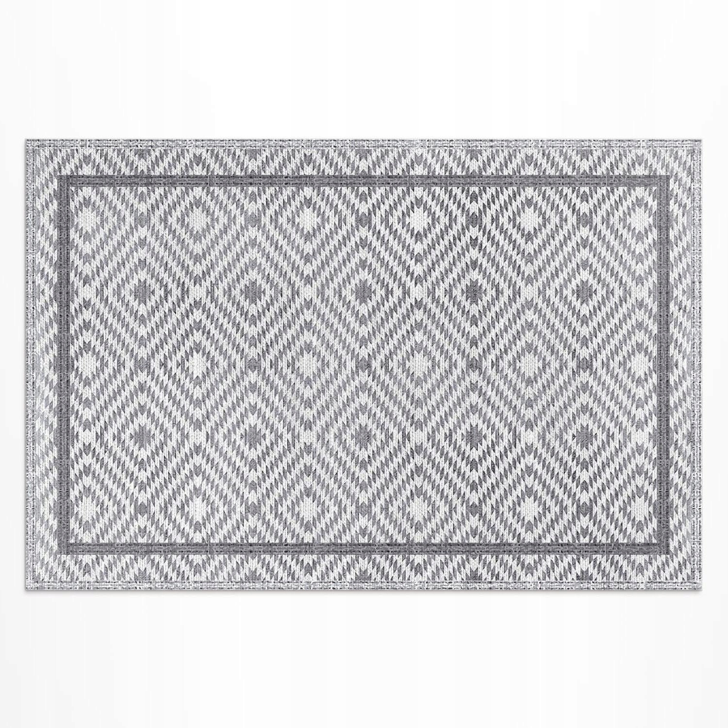 Vinylový koberec s potlačou Hypnotizujúce kosoštvorce imitácia tkaniny 120 x 80 cm