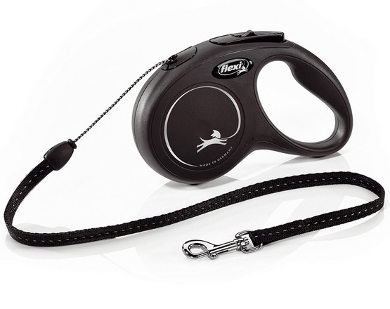 Levně Vodítko Automatické Pro Psa Linka S 5 M Černé Výsuvné Do 12 Kg Flexi