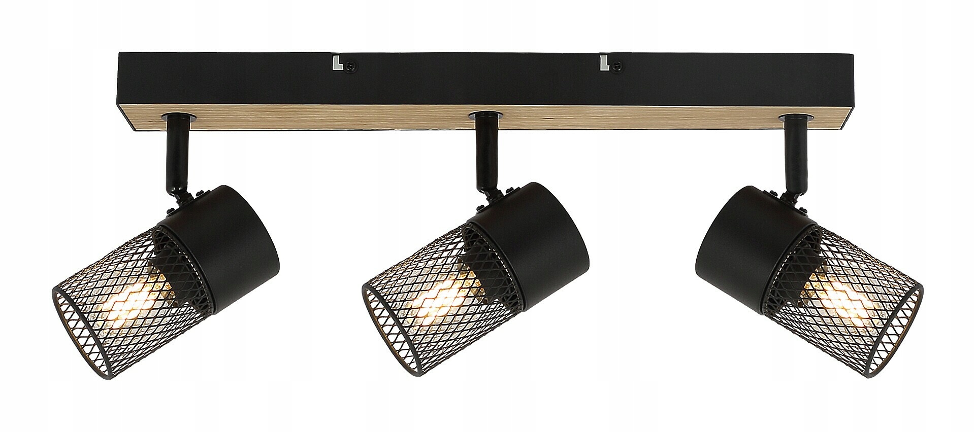 Rabalux Metta bodové svítidlo E14, 3x40W, dub/černá, industriální design