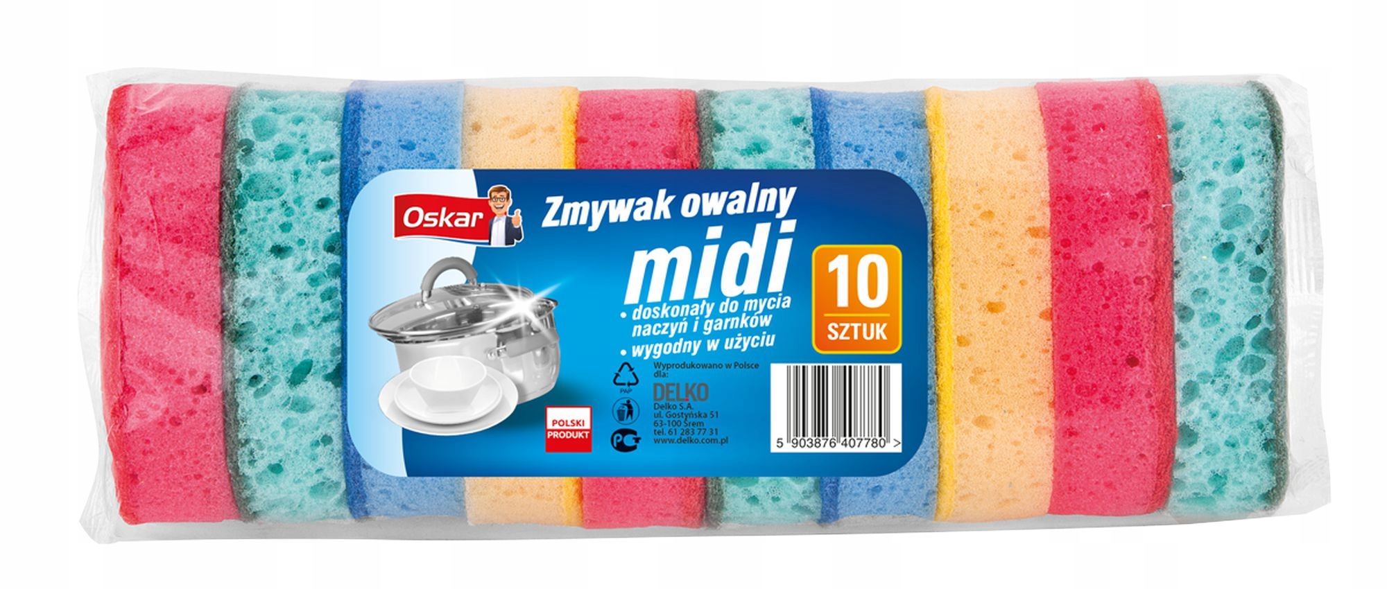 

Zmywak kuchenny Oskar 10 szt. owalny MIDI