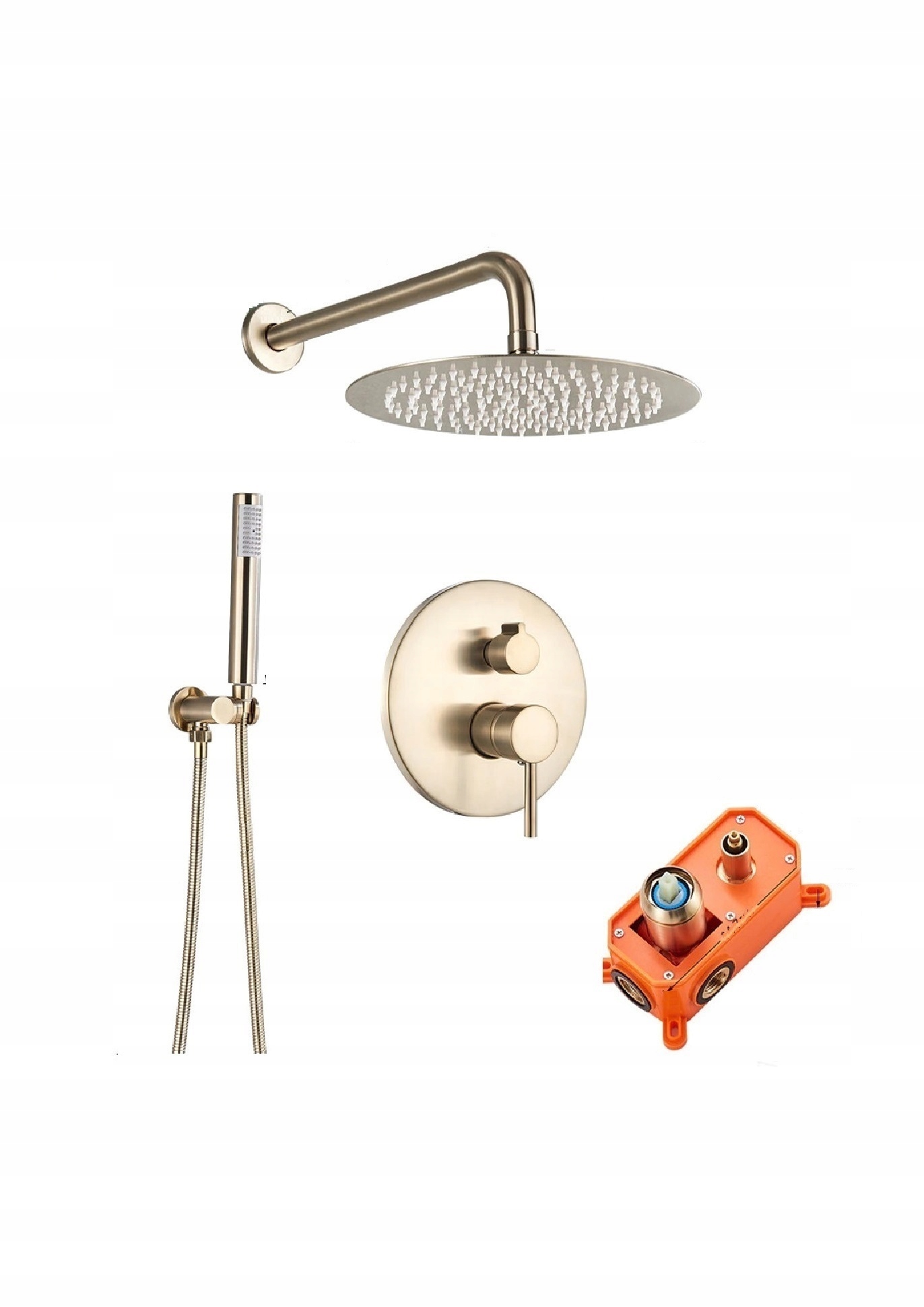 Podomietkový sprchový set zlatý Zlatý Mat 25