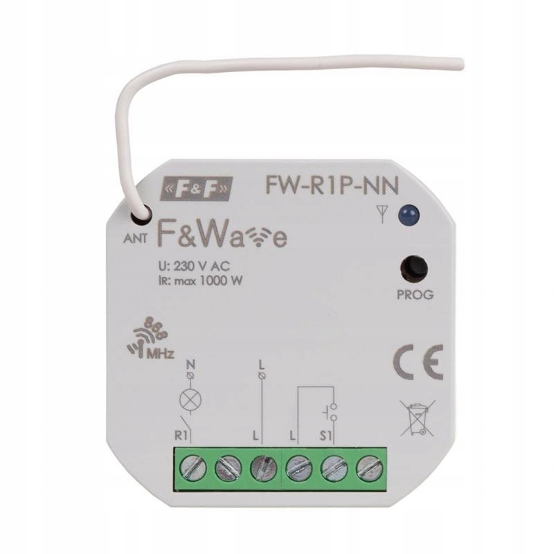 

F&f Radiowy Przekaźnik Klasycz. Inst FW-R1P-NN