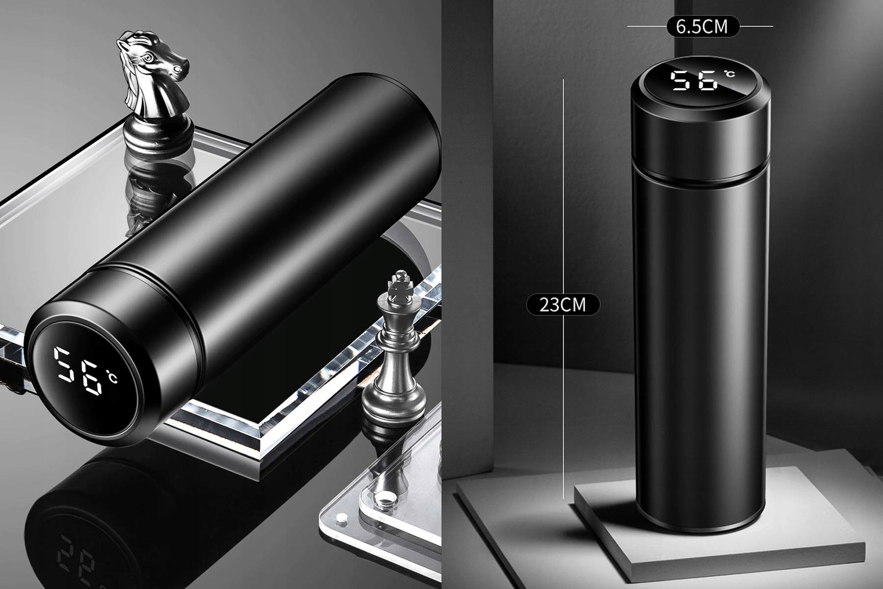 Kubek Termiczny TERMOS Wskaźnik LED Z GRAWEREM Pojemność 500 ml
