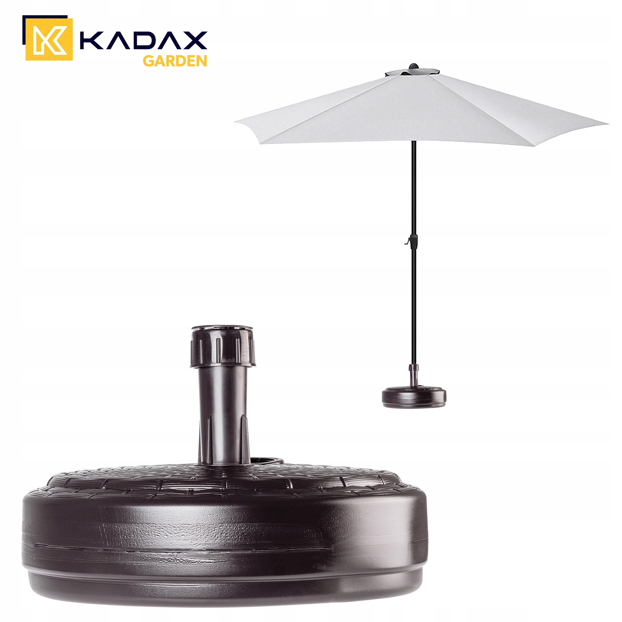 PODSTAWA PARASOLA STOJAK POD PARASOL OGRODOWY OKRĄGŁY 39cm OBCIĄŻNIK BRĄZ Producent Kadax