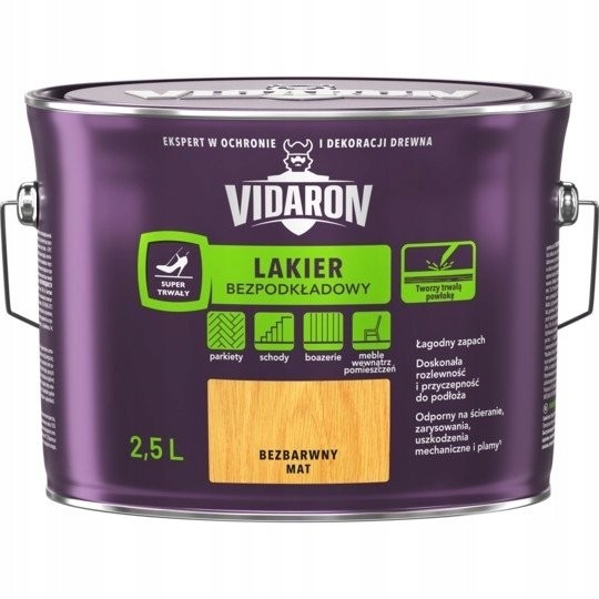 Vidaron Lakier Bezpodkładowy 2,5L Bezbarwny Mat