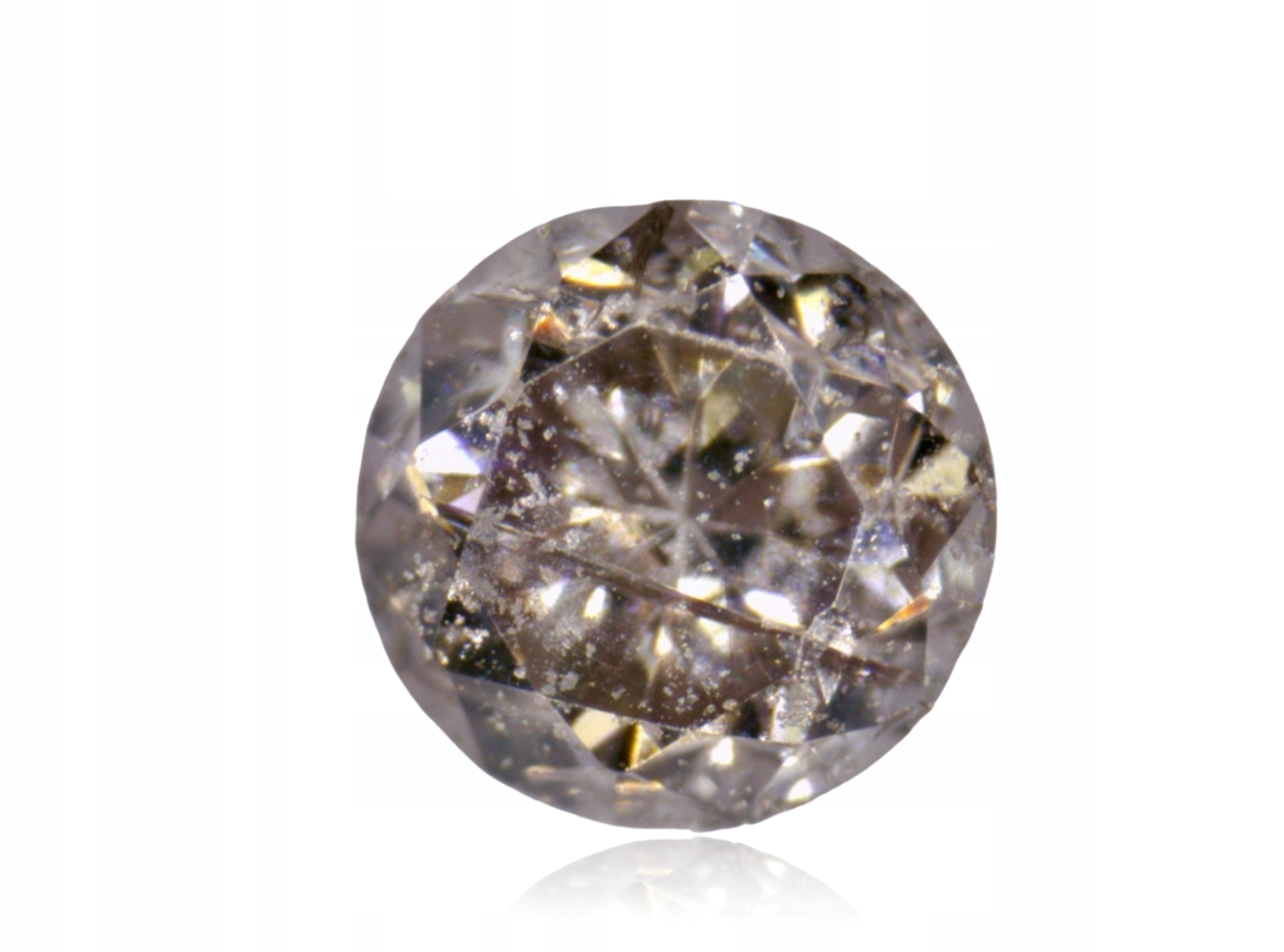 Přírodní Diamant 0.03ct Hnědý Briliant I2 eCertifikát Wbd