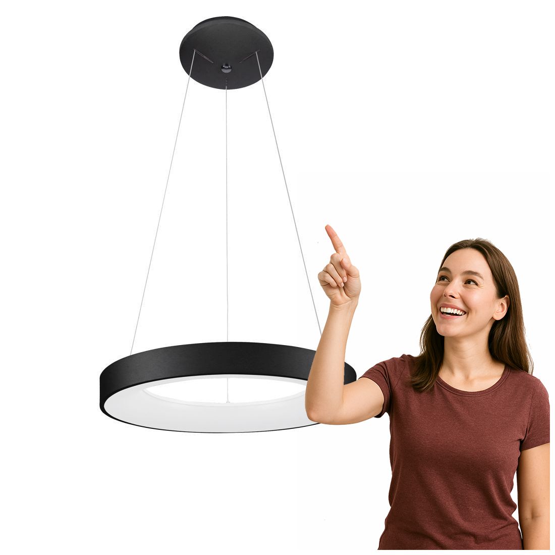 Závesná lampa Giulia 5304-840RP-BK-3 Italux