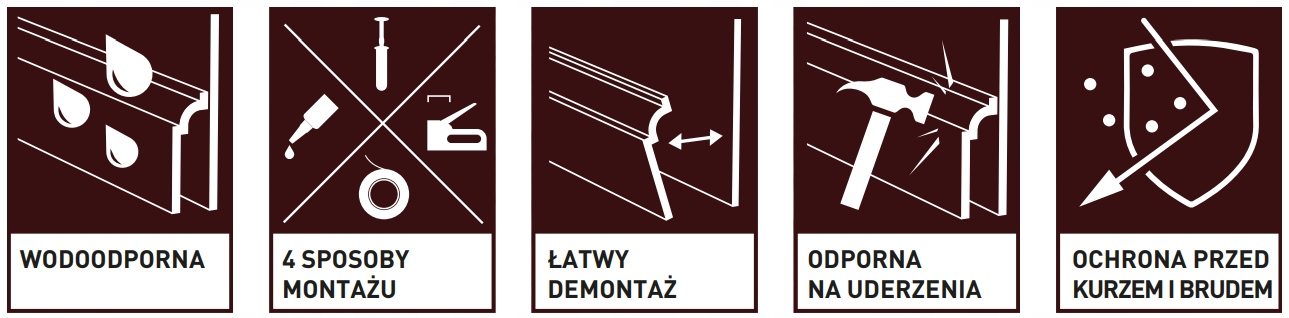 Listwa, listwy ARBITON VEGA P0610 wysokość 6 cm Marka Arbiton