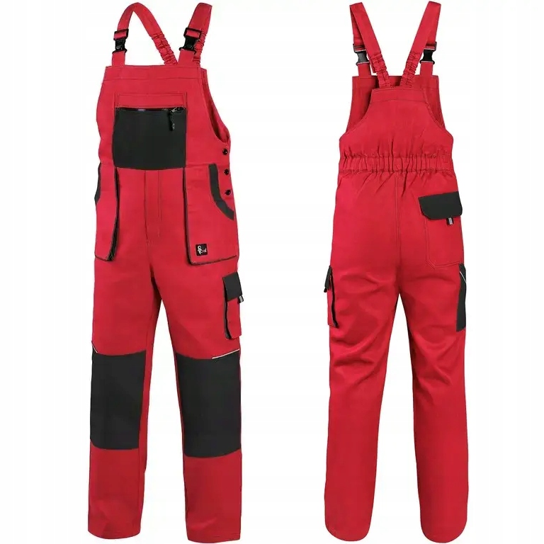 Ogrodniczki Spodnie Robocze Męskie 100% Bawełna Cxs Luxy Robin Czerwone 54