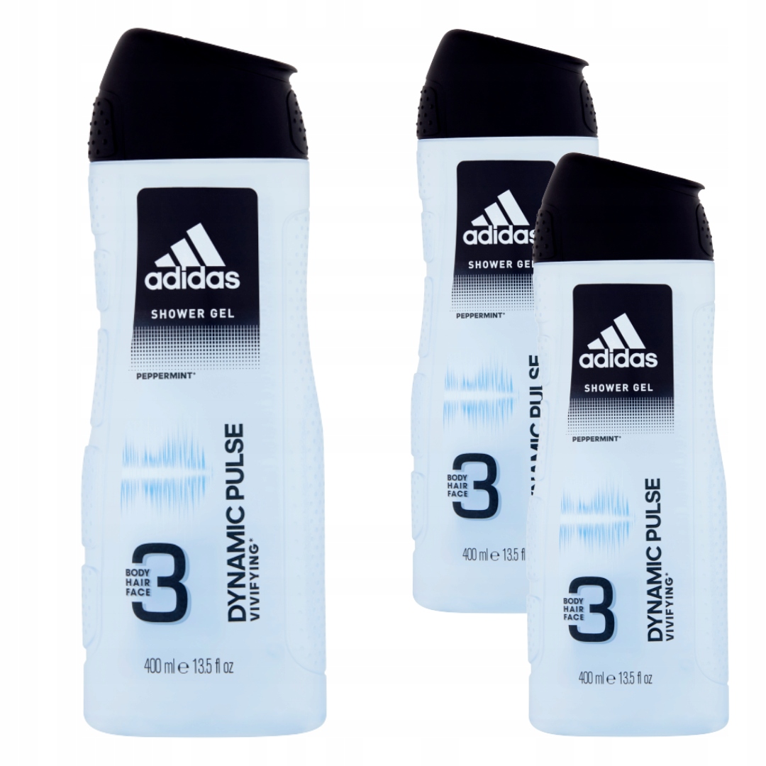 Żel Pod Prysznic ADIDAS Męski Dla Mężczyzn Dynamic Pulse 400 ml x 3