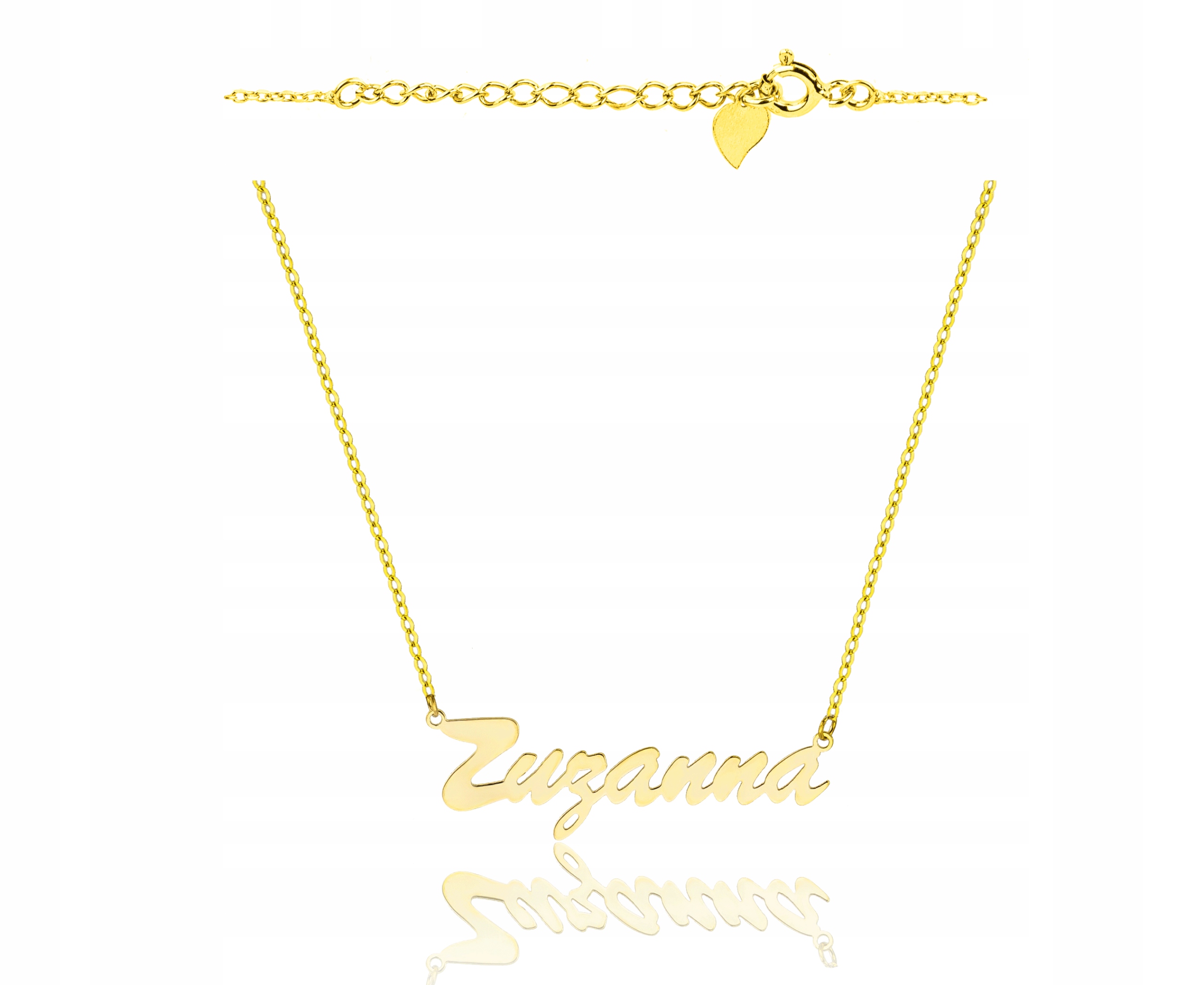 Pozlacený náhrdelník s jménem Zuzanna 925 gravírování