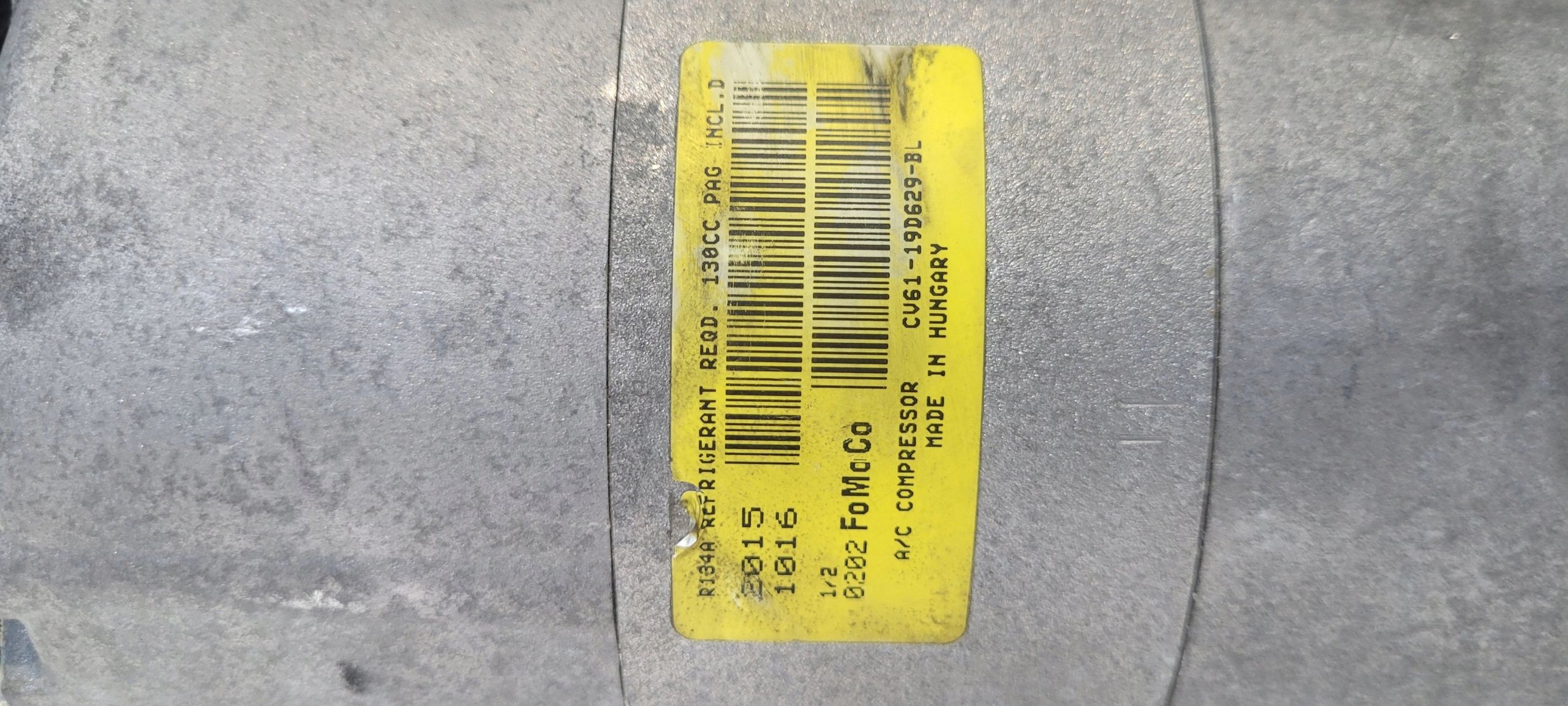 compressor; of the air conditioning FORD CV61-19D629-BL