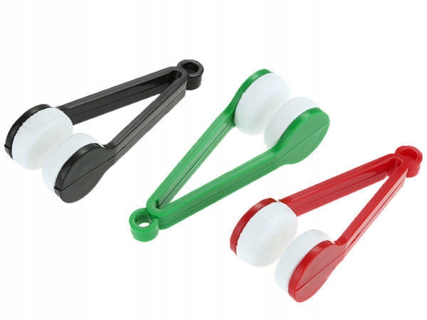 Czyścik do okularów z mikrofibry - czerwony- dwustronny czyścik do okularów Kod producenta 186778