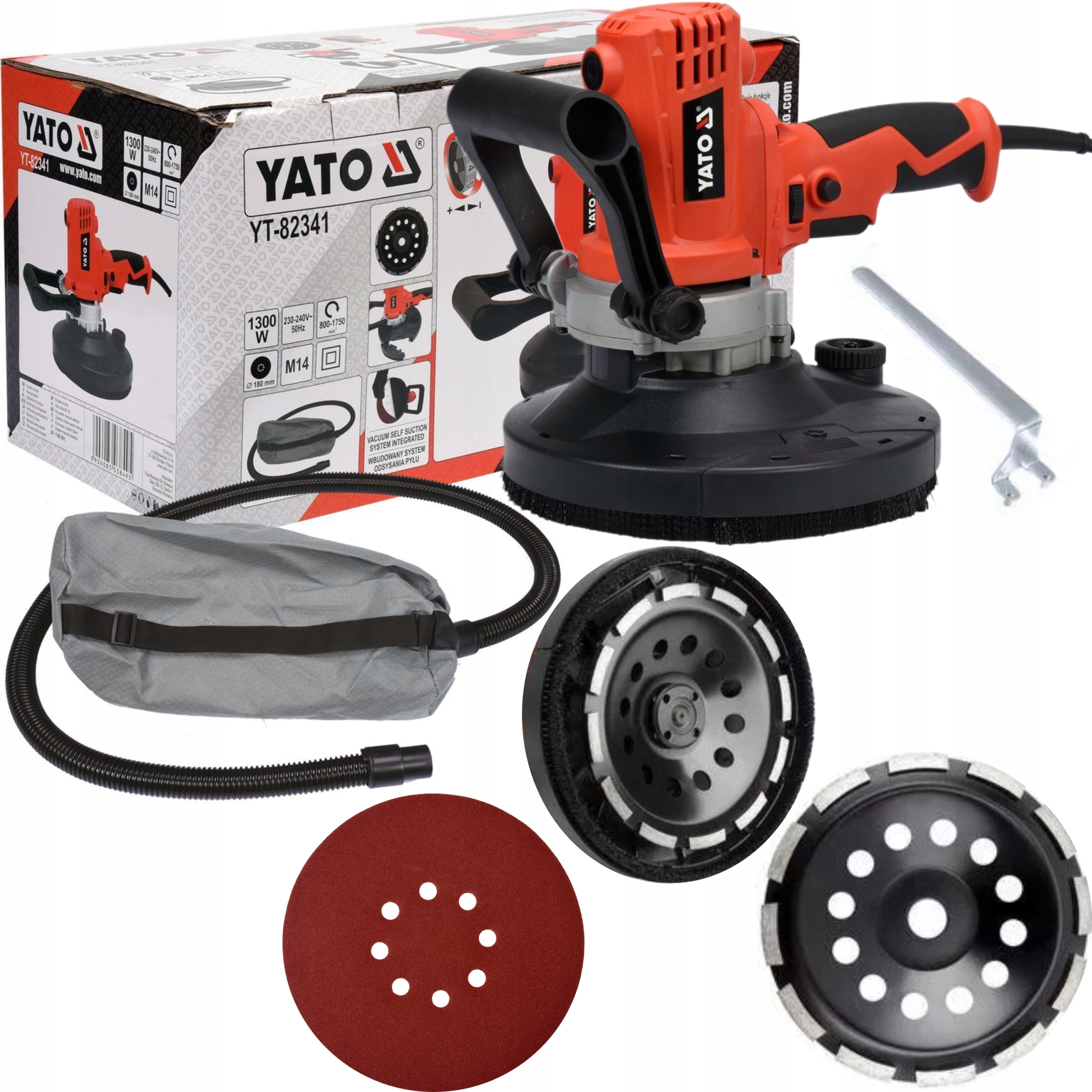

Yato Szlifierka Do Betonu Tynków 180mm 1300W