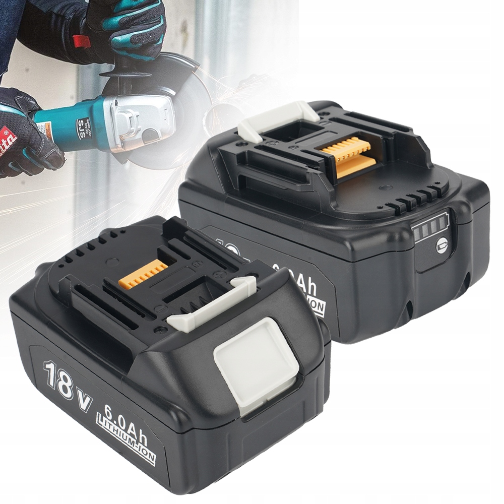2 baterie Kompatibilní s 18V BL1860 BL1850B BL1850 Vestavěný Led indikátor