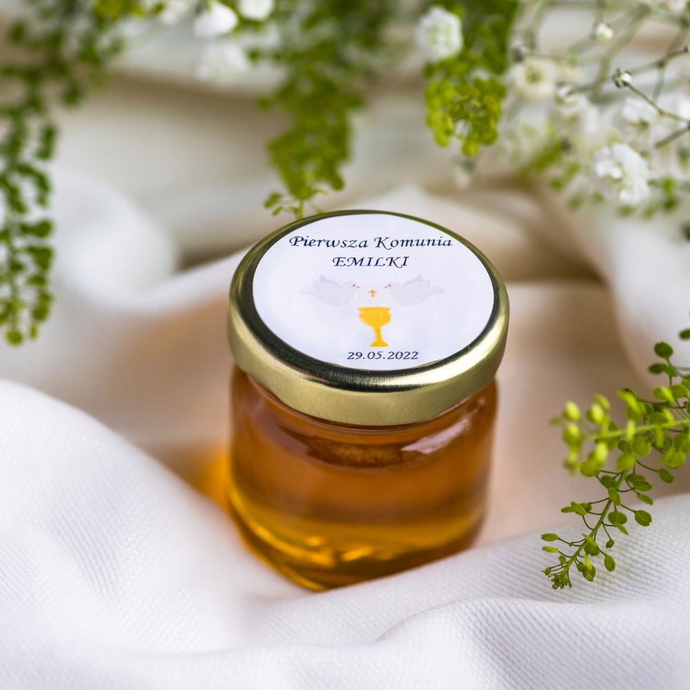 PODZIĘKOWANIA DLA GOŚCI KOMUNIA WESELE CHRZEST URODZINY MINI MIÓD MIODEK Marka inna