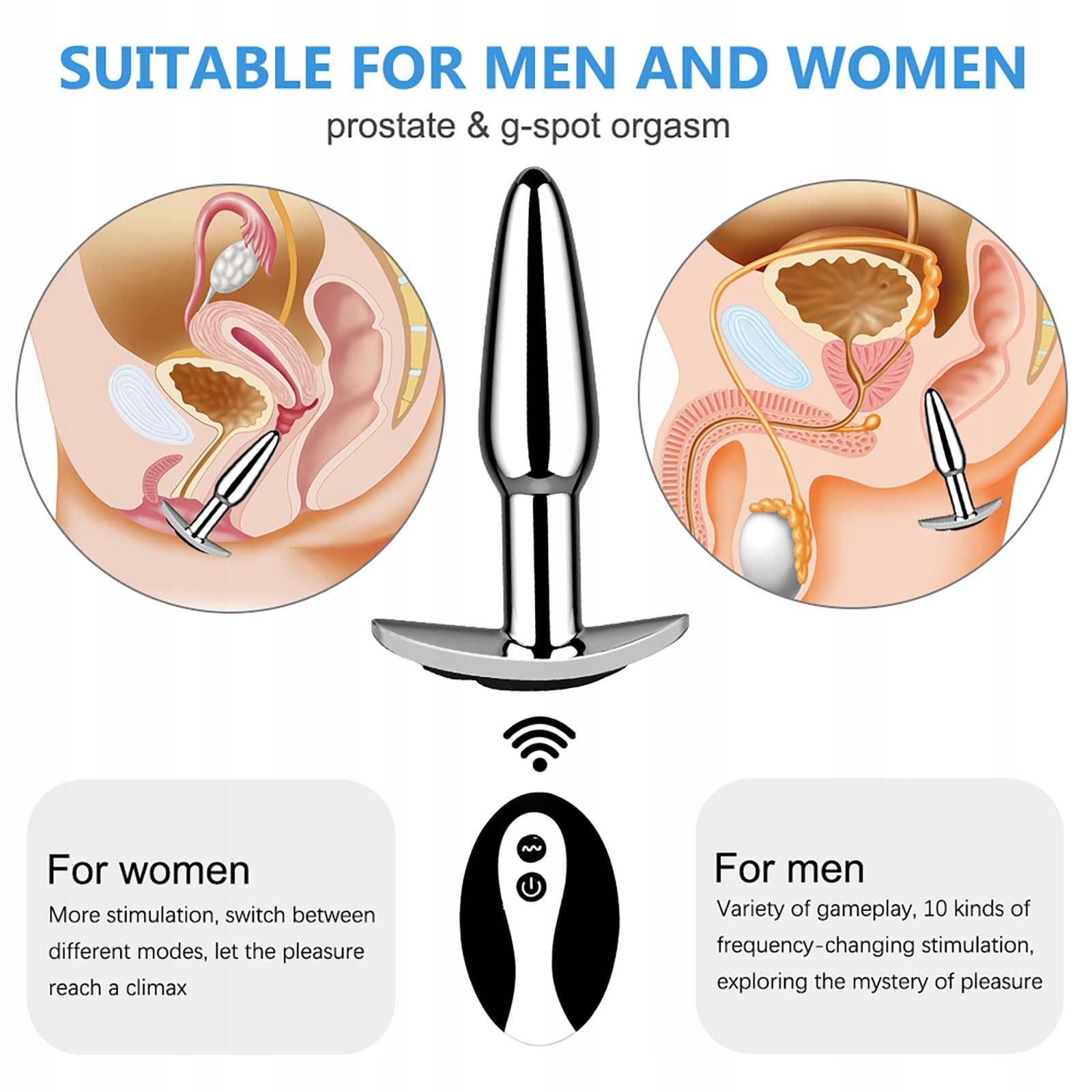 LYAMAIS Wibrator Analny Stymulacja Prostaty 10 Trybów Dla Par — miniatura 4