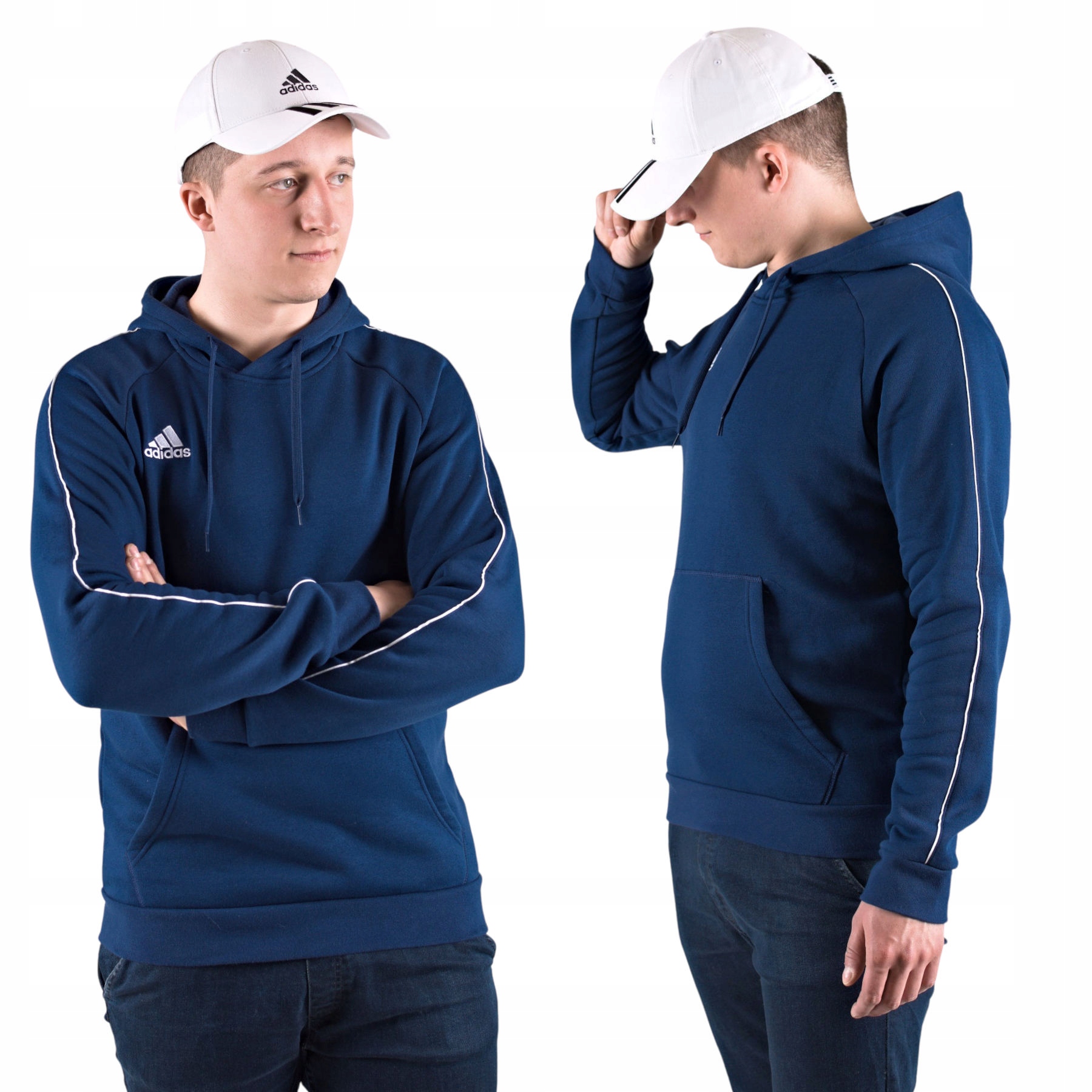 

Bluza Męska Adidas Bawełniana Kaptur Core 18 M