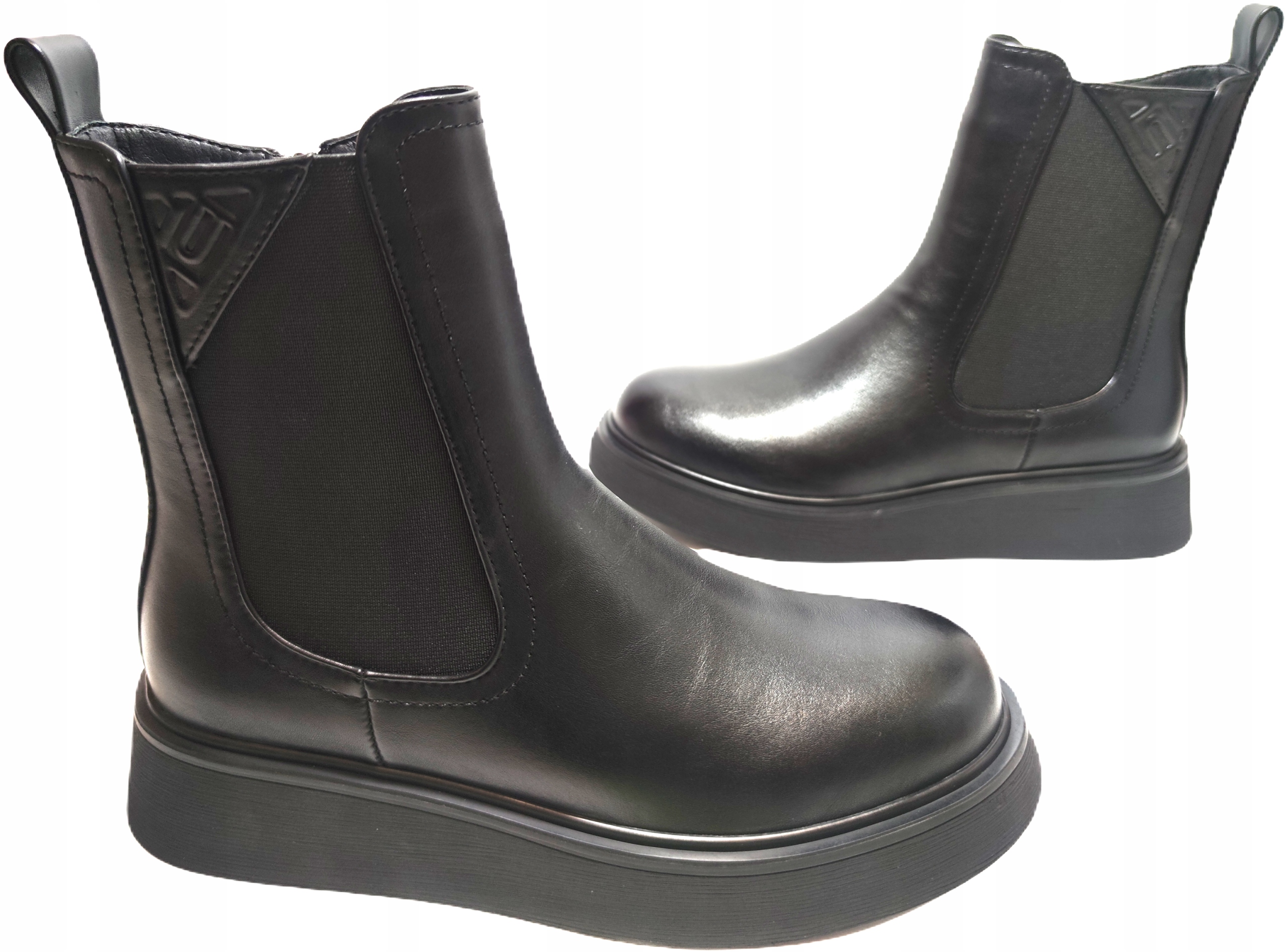 Modne botki PLATFORMA SZTYBLETY FILIPPO 4069 r37