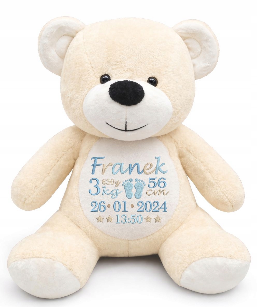 Medvídek s metričkou Památka pro dítě na narozeniny Křest