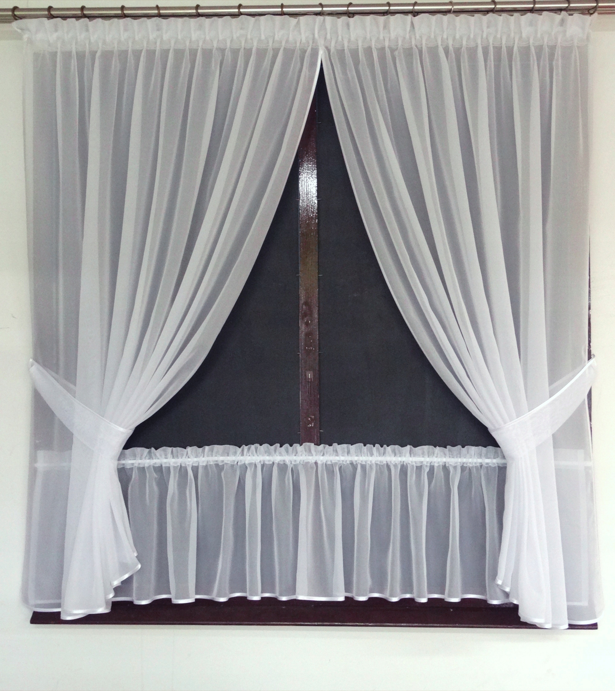 Mg Záclona Voál Vitrážová Záclona bílá kuchyň Nová