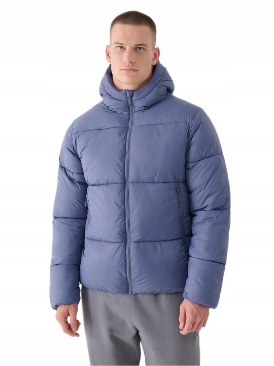 Pánská péřová bunda 4F s kapucí 4F WAW24TDJAM480 velikost XL