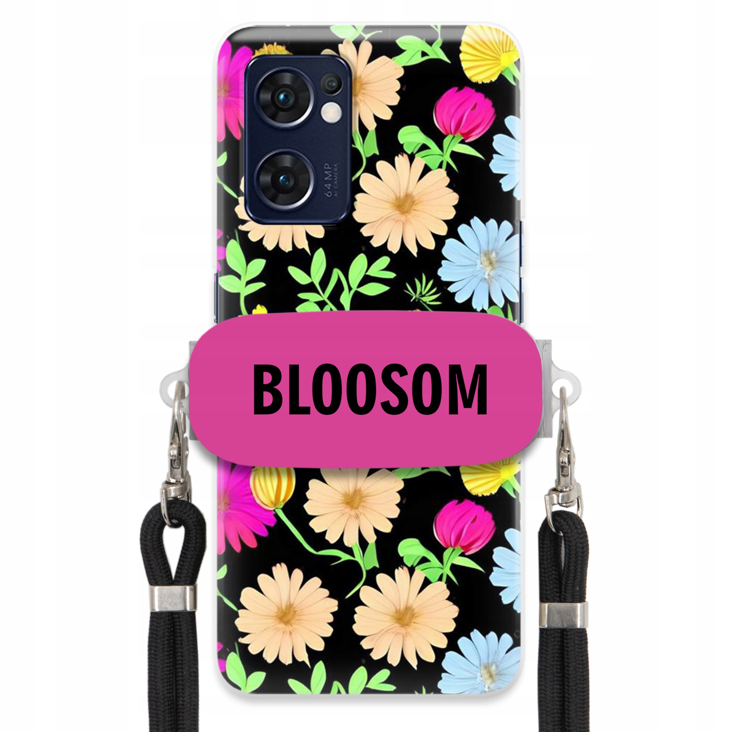 Puzdro Držiak Crossbody Pre Oppo Find X5 Lite Puzdro Kvety Bloosom Flower