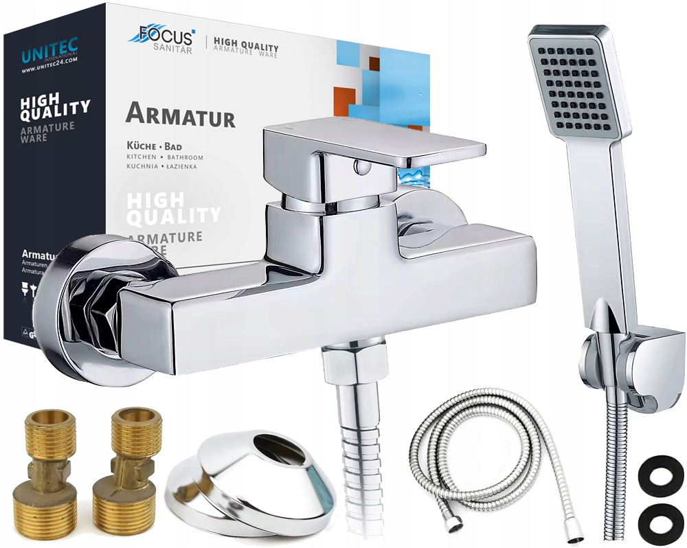 Tryska Sprchová Armatura Chromová Sprchová Sada Hadice S Sprchová Hlavice Do Kabiny