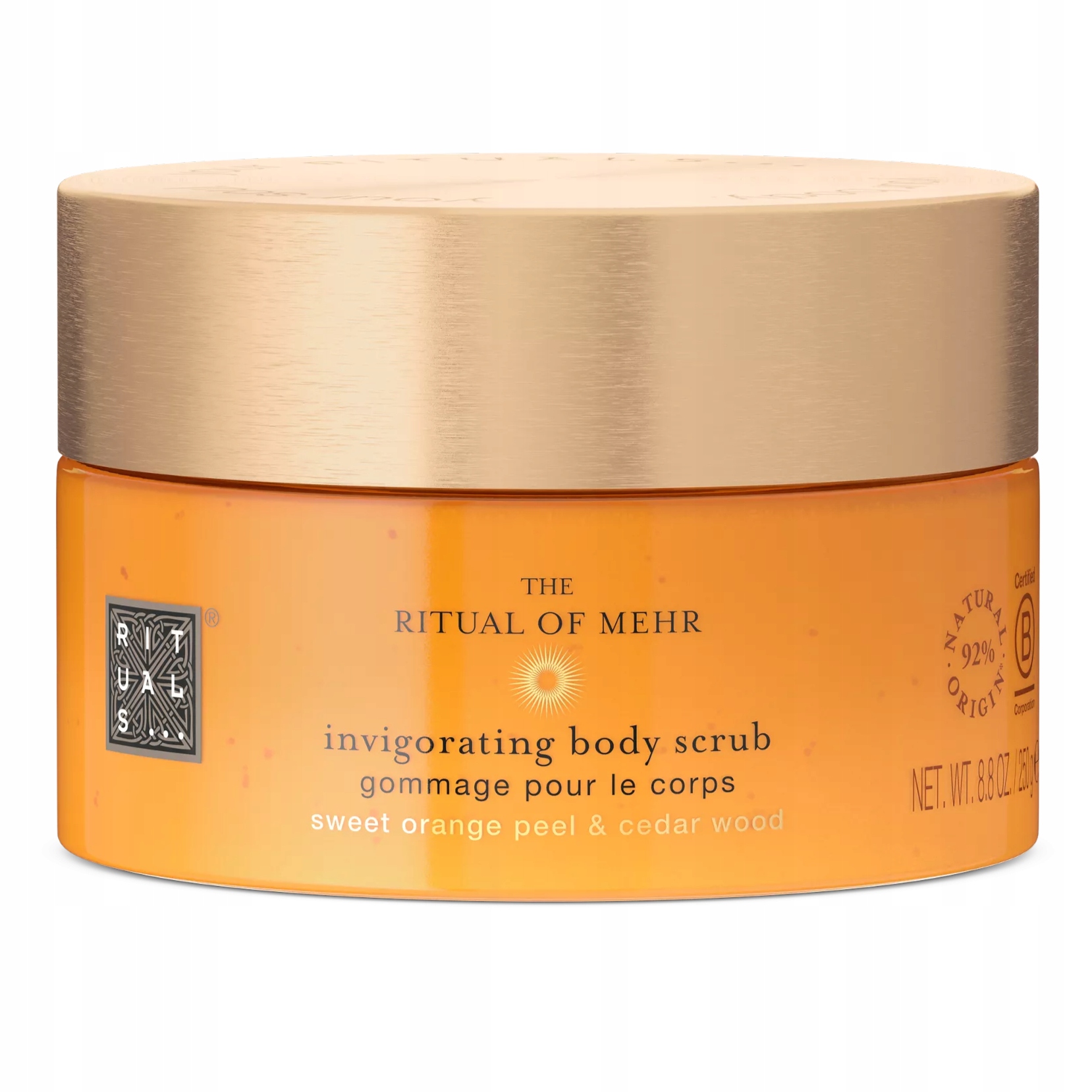 Rituals Mehr Cukrový peeling, sladký pomeranč a cedr, sklenice 250 ml