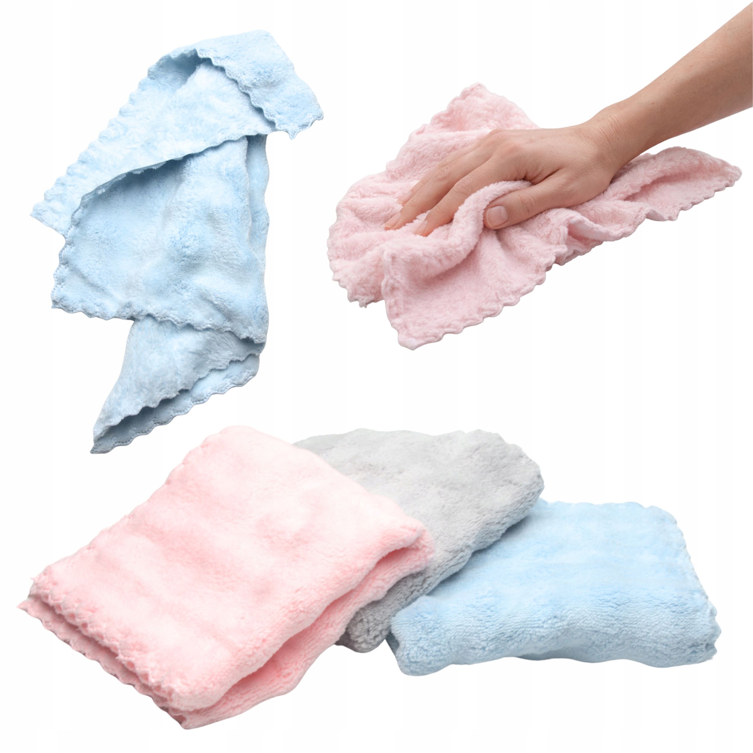 Sada 3 utěrek z mikrovlákna pro úklid bez šmouh, kuchyně a auta