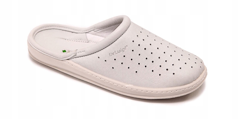 Dr Luigi-obuwie Medyczne Klapki Pełne ROZM.36 Białe