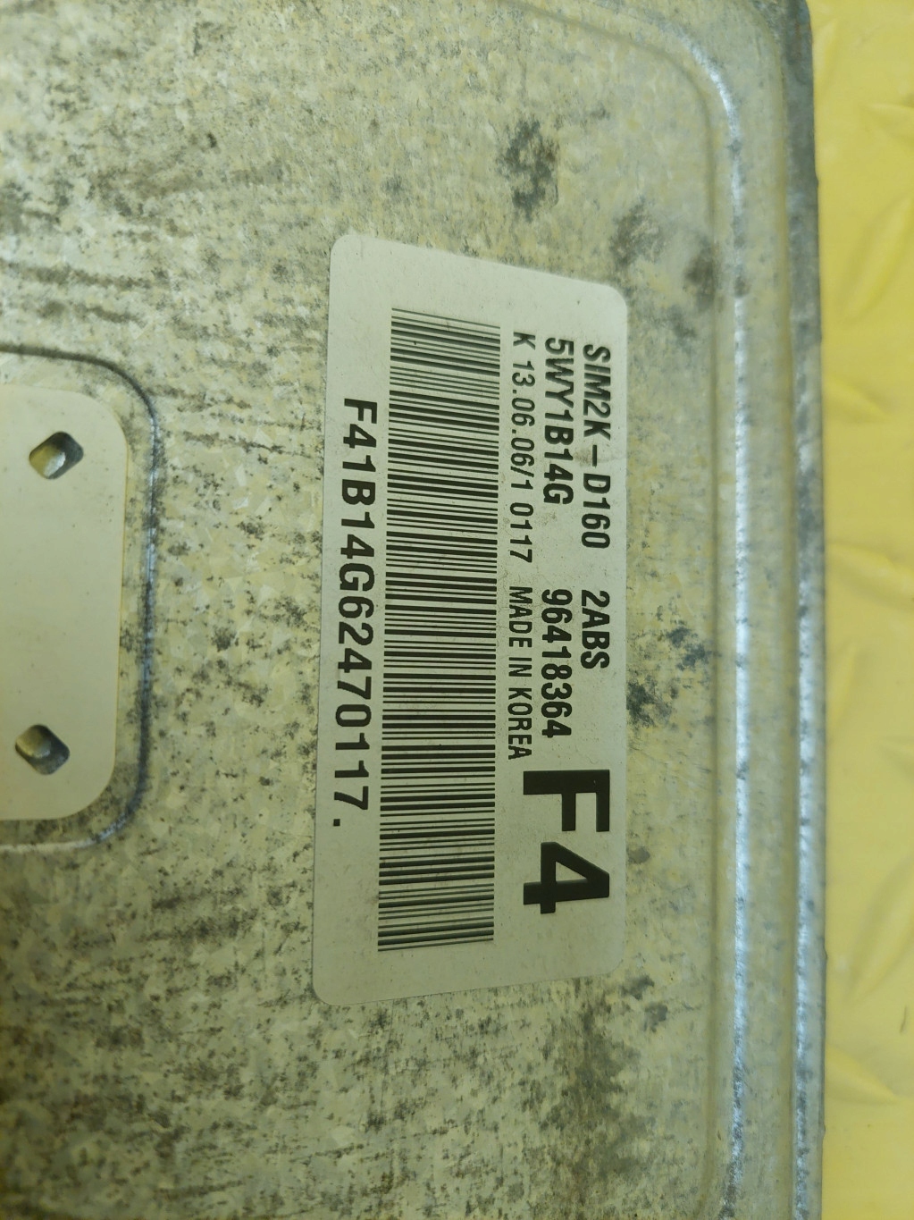 CHEVROLET EPICA II 2.0 control unit of the engine 96418364