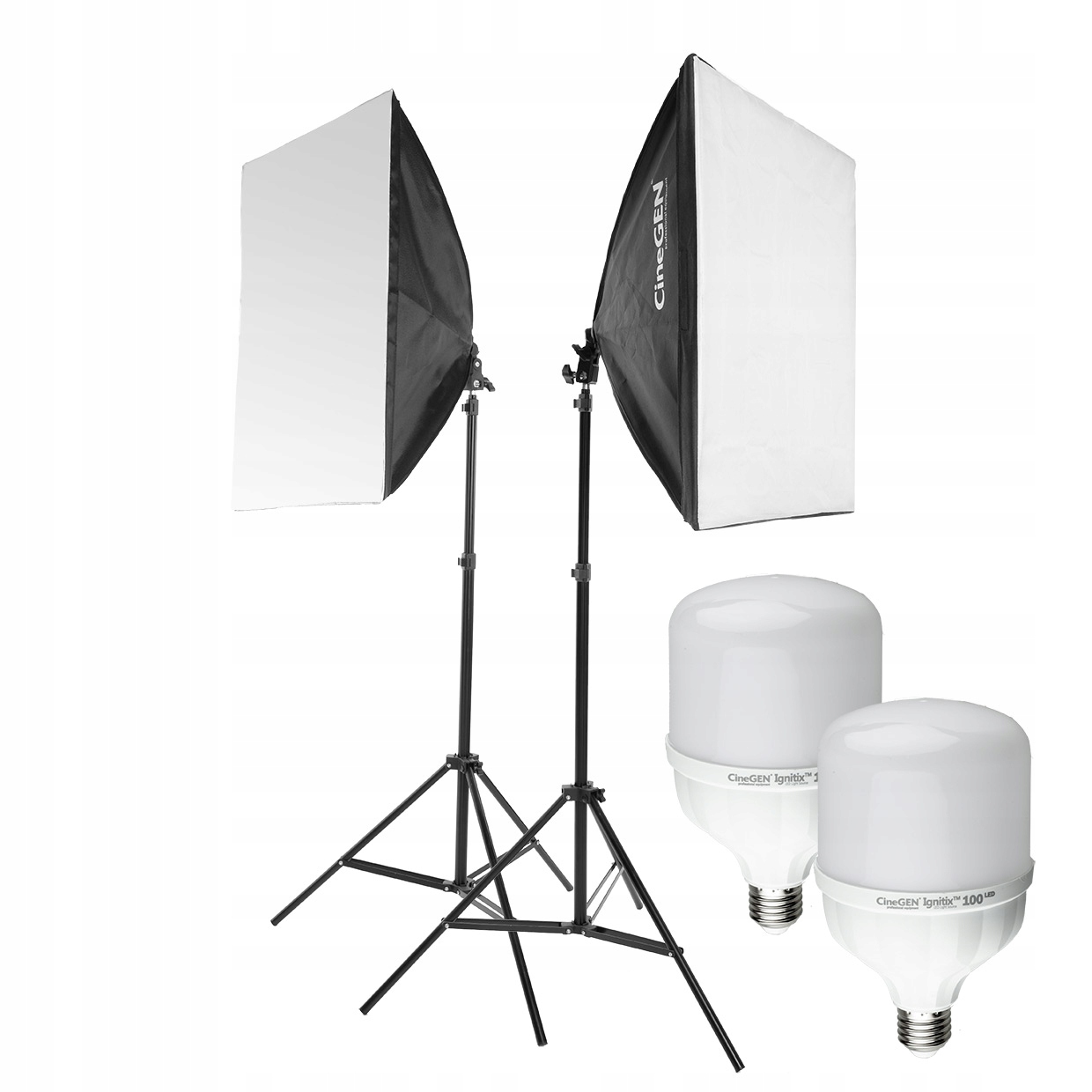 ReLed2 Podwójny zestaw LED z softboksami 50x50