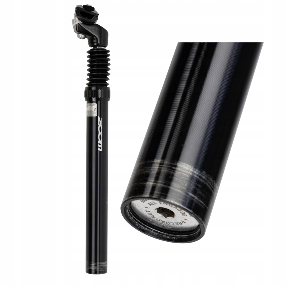 Zoom sztyca siodła 30,9 x 35cm amortyzowana Czarna