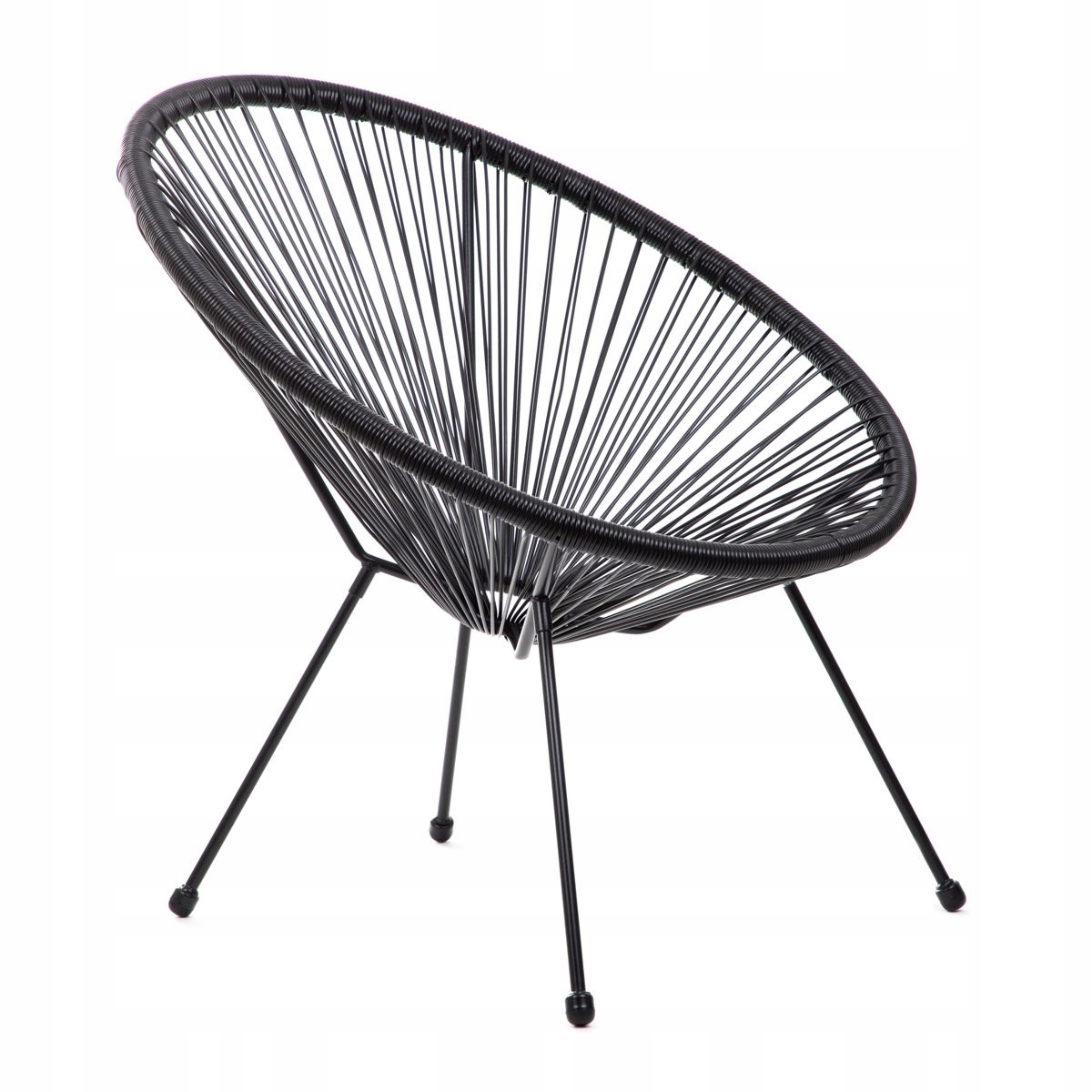 Zahradní křeslo Acapulco technorattan černé 70x73x80 Homla