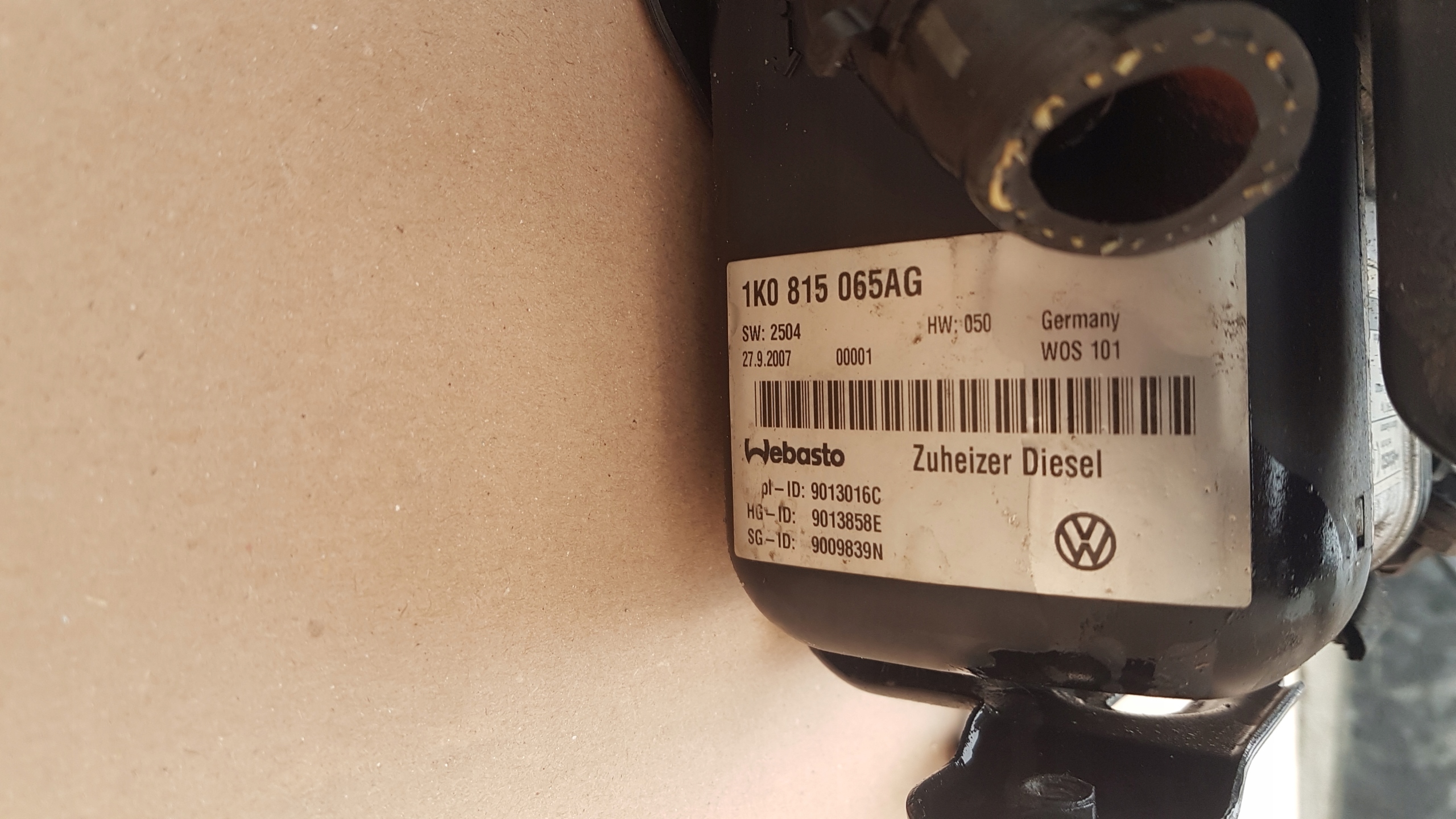 WEBASTO complete TOURAN CADDY 1K0815065AG