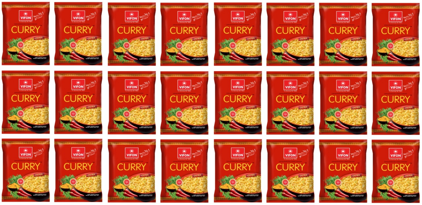 Levně 24 x 70 g Vifon Kari – polévka s nudlemi s kuřecí příchutí (ostrá) Karton