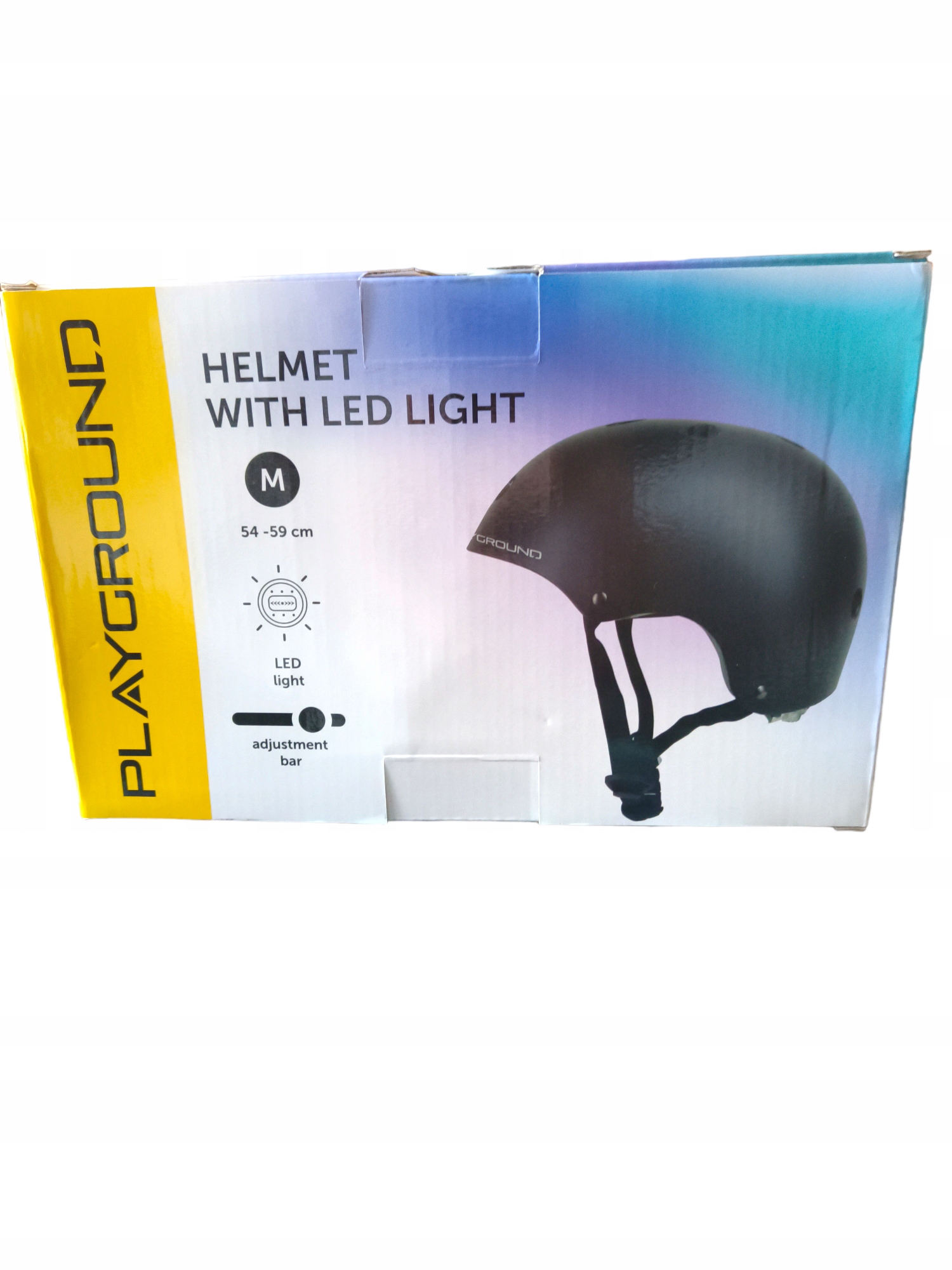 

Kask z lampką Led Playground czarny rozmiar M