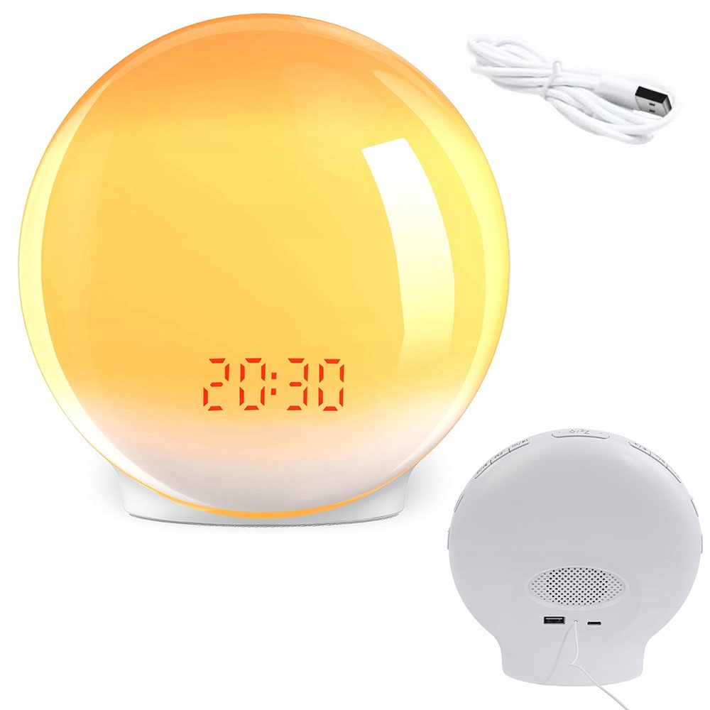 Budík Východ slunce Světelný simulátor Noční Lampa Časovač budíku